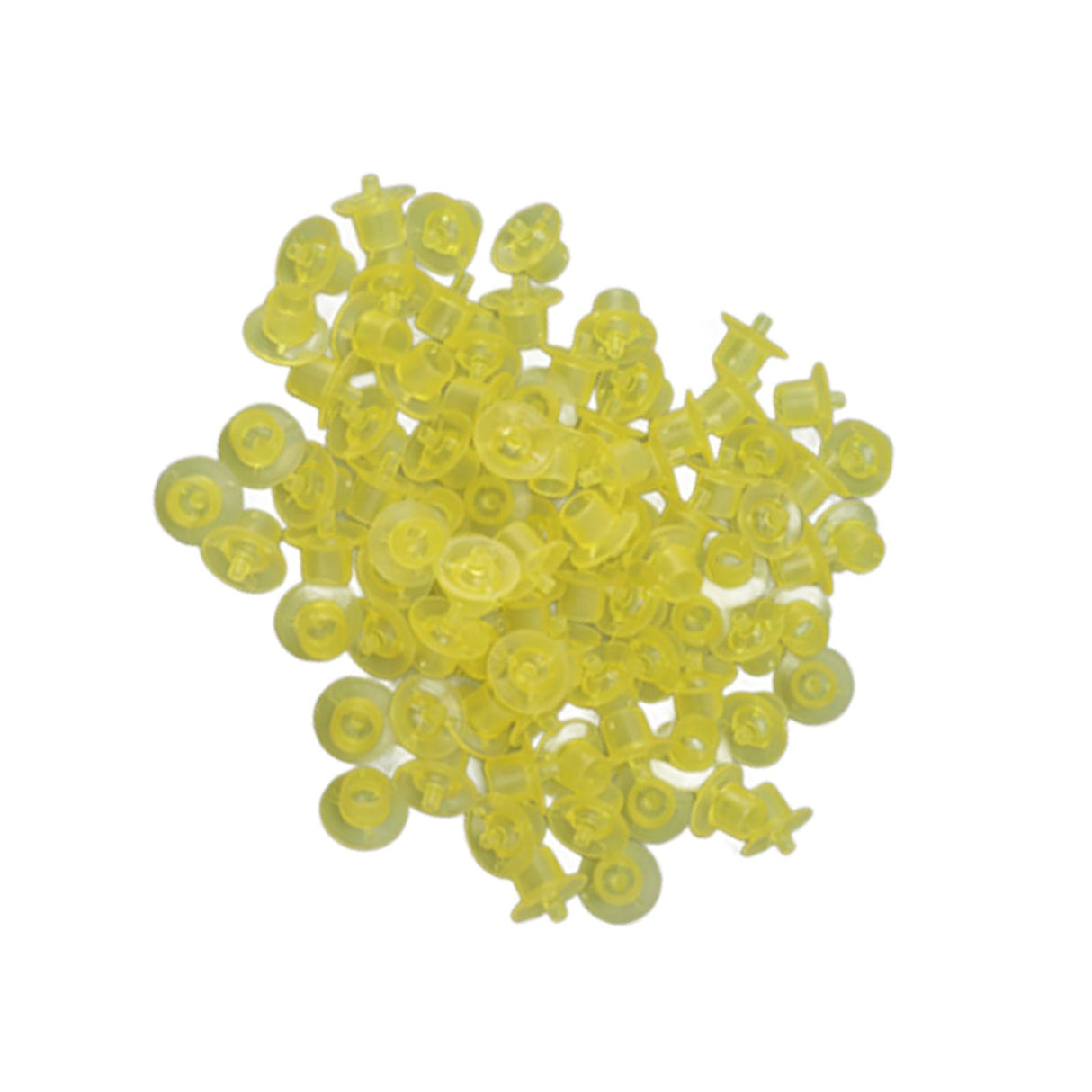 100PCS Queen Bee Rearing Cup Plastic Vivid Color Beekeeping Bee Cell Cup for Beekeeper Yellow