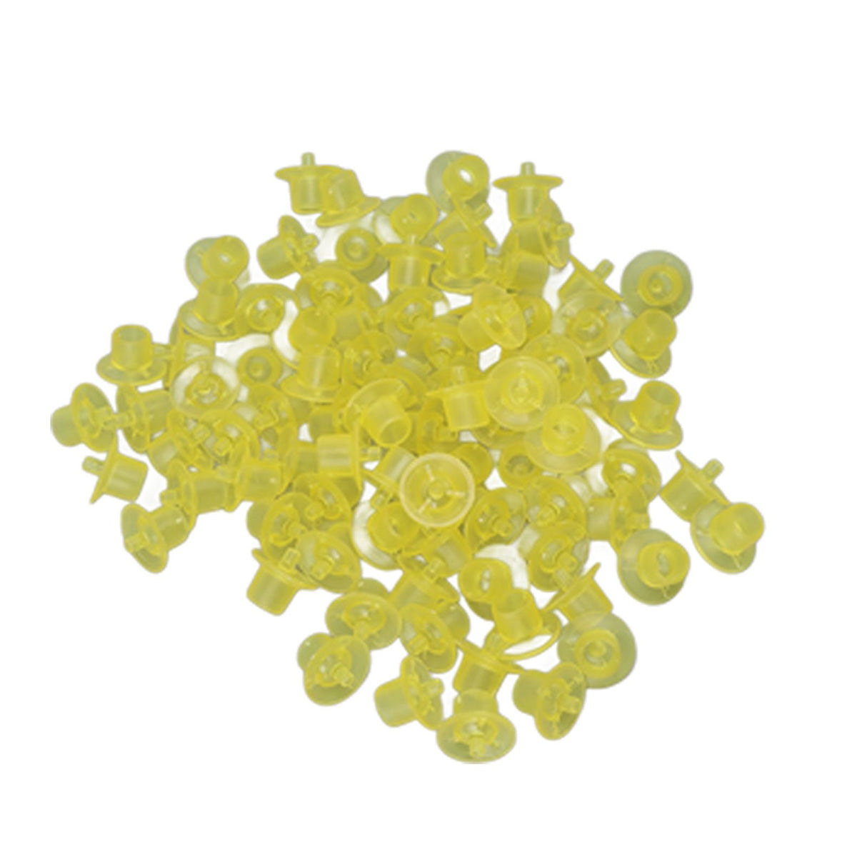 100PCS Queen Bee Rearing Cup Plastic Vivid Color Beekeeping Bee Cell Cup for Beekeeper Yellow