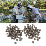 100PCS Queen Bee Rearing Cup Plastic Vivid Color Beekeeping Bee Cell Cup for Beekeeper Grey - Extra Image