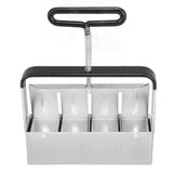 Soil Blocker Manual Quad Soil Block Maker Handheld Soil Block Mold With Comfort Grip Handle For Seedings Cuttings - Top-Down View