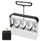 Soil Blocker Manual Quad Soil Block Maker Handheld Soil Block Mold With Comfort Grip Handle For Seedings Cuttings - Extra Image