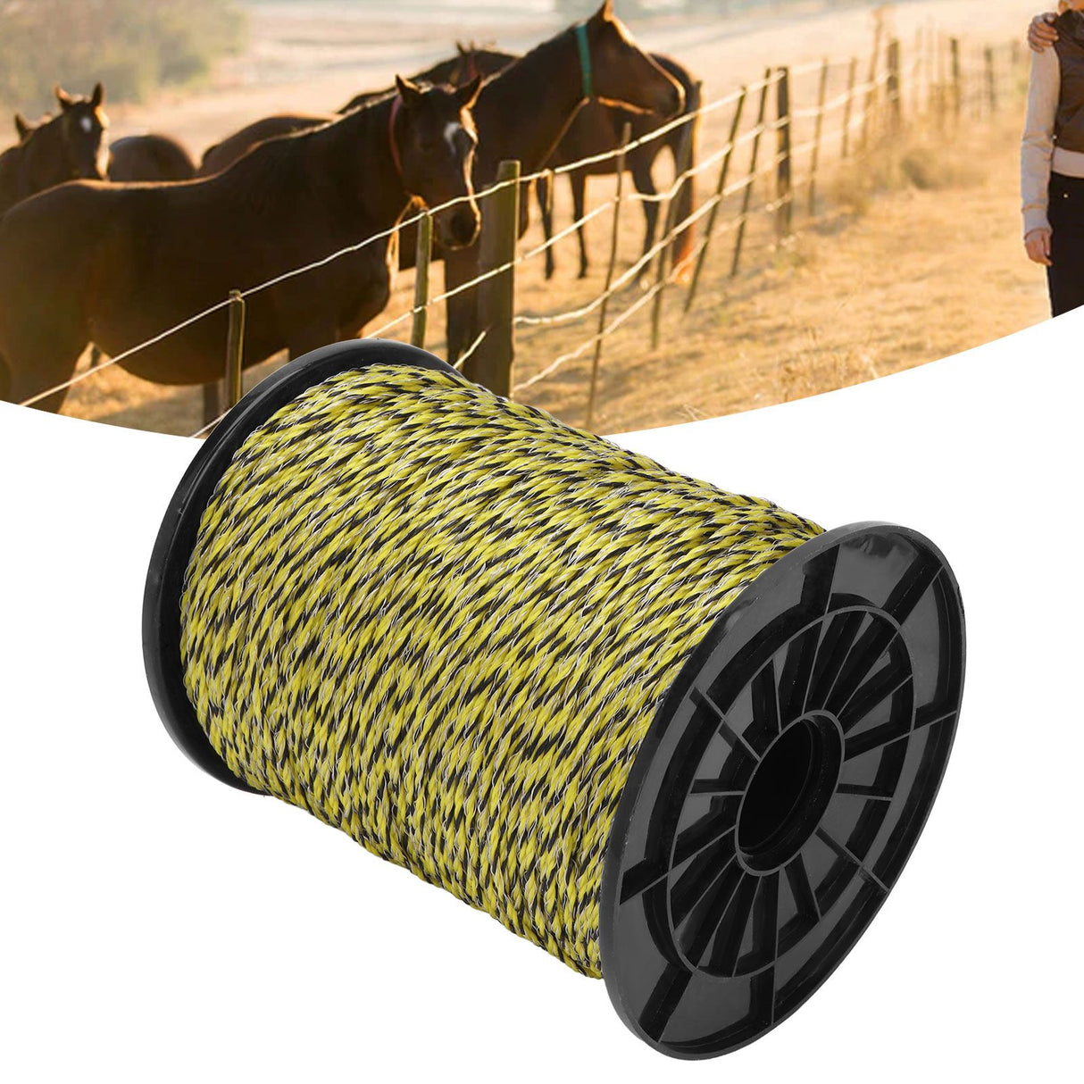 Electric Fence Wire Strong Electrical Conductivity Lightweight Reusable Stainless Steel Electric Farm Rope for Animals