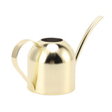 Watering Can Stainless Steel Sprinkling Pot Large Capacity Long Spout for Indoor Outdoor House Planting Gardening Gold - 45-Degree Angle