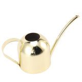 Watering Can Stainless Steel Sprinkling Pot Large Capacity Long Spout for Indoor Outdoor House Planting Gardening Gold - Rear View
