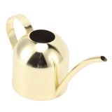 Watering Can Stainless Steel Sprinkling Pot Large Capacity Long Spout for Indoor Outdoor House Planting Gardening Gold - Low Angle