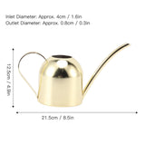 Watering Can Stainless Steel Sprinkling Pot Large Capacity Long Spout for Indoor Outdoor House Planting Gardening Gold - Extra Image