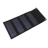 40W 4 Fold Solar Panel Charging Bag Folding Bag Foldable Monocrystalline Solar Panel Charger for Outdoor Camping Hiking Emergency Charging Black - Front View