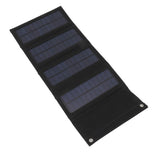 40W 4 Fold Solar Panel Charging Bag Folding Bag Foldable Monocrystalline Solar Panel Charger for Outdoor Camping Hiking Emergency Charging Black - Side View