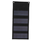 40W 4 Fold Solar Panel Charging Bag Folding Bag Foldable Monocrystalline Solar Panel Charger for Outdoor Camping Hiking Emergency Charging Black