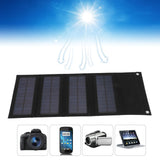 40W 4 Fold Solar Panel Charging Bag Folding Bag Foldable Monocrystalline Solar Panel Charger for Outdoor Camping Hiking Emergency Charging Black - Extra Image