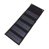 50W Portable Solar Panel Bag Monocrystalline Silicon 5 Folding Solar Panel Case for Outdoor Emergency Black