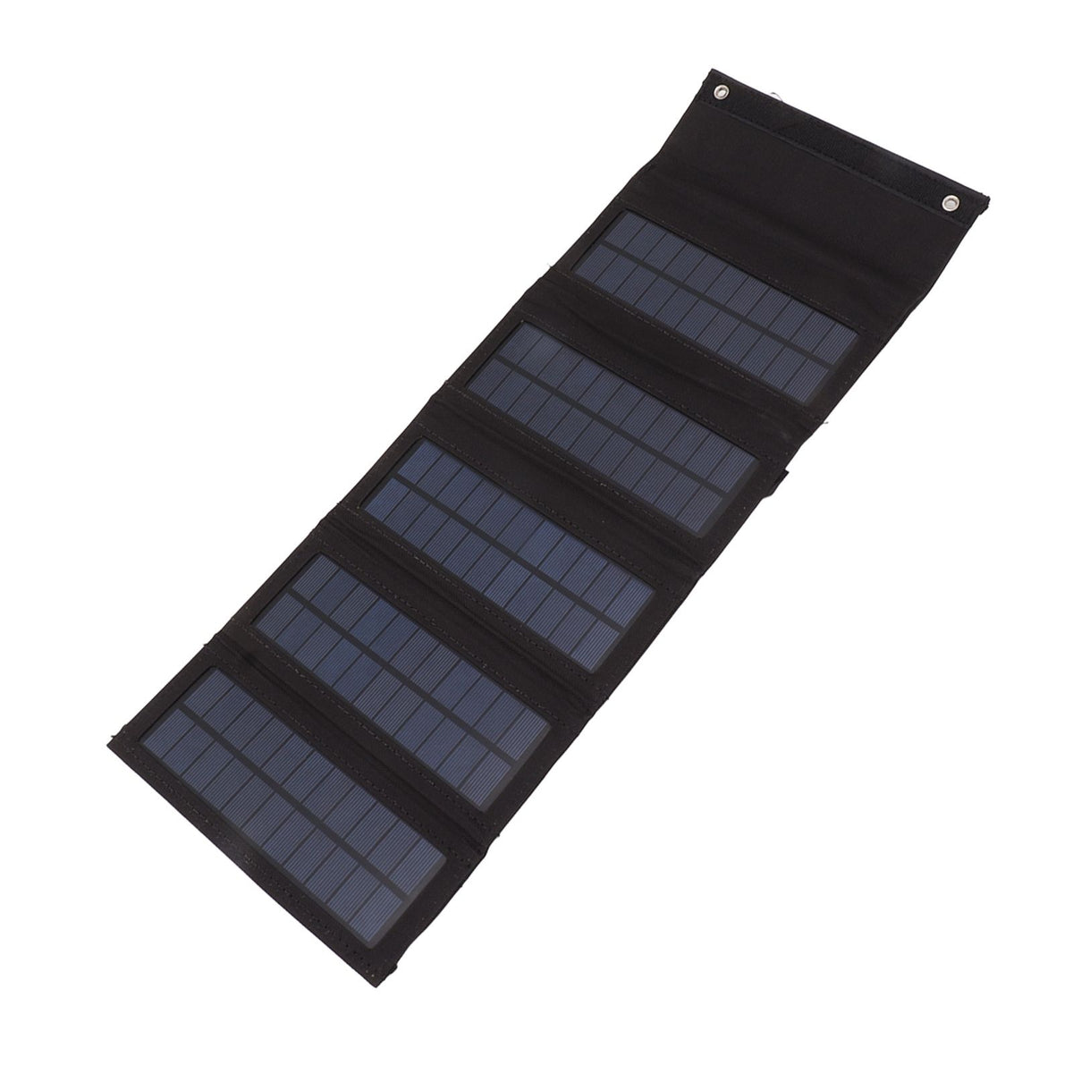50W Portable Solar Panel Bag Monocrystalline Silicon 5 Folding Solar Panel Case for Outdoor Emergency Black