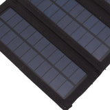 50W Portable Solar Panel Bag Monocrystalline Silicon 5 Folding Solar Panel Case for Outdoor Emergency Black