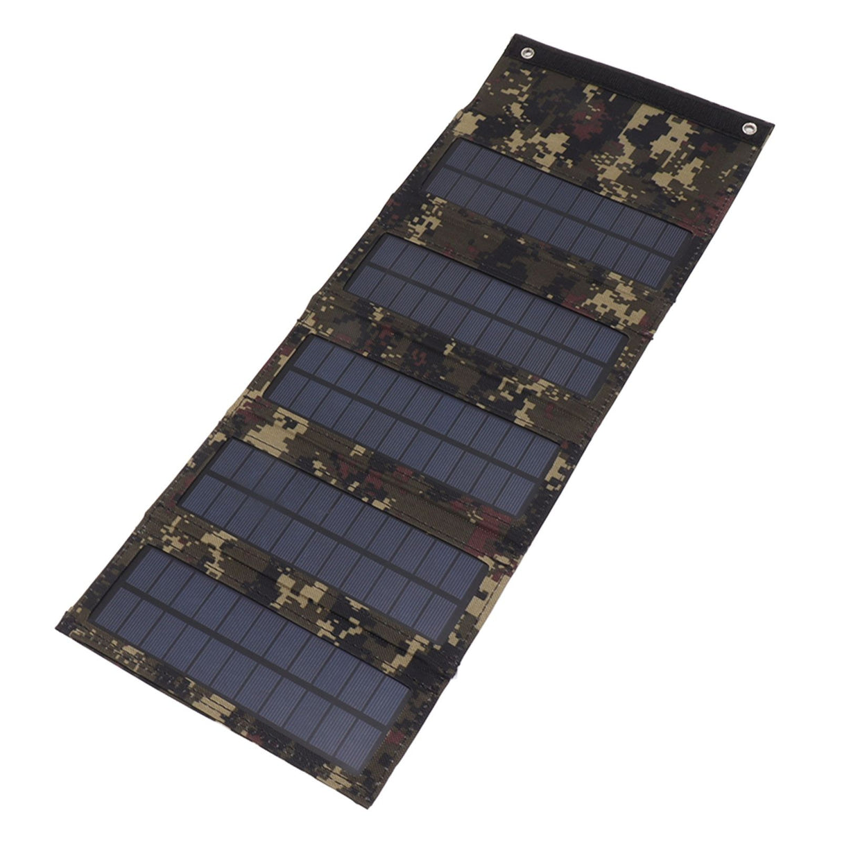 50W Portable Solar Panel Bag Monocrystalline Silicon 5 Folding Solar Panel Case for Outdoor Emergency Camouflage