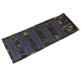 50W Portable Solar Panel Bag Monocrystalline Silicon 5 Folding Solar Panel Case for Outdoor Emergency Camouflage - 45-Degree Angle