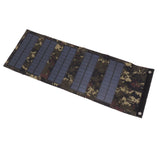 50W Portable Solar Panel Bag Monocrystalline Silicon 5 Folding Solar Panel Case for Outdoor Emergency Camouflage
