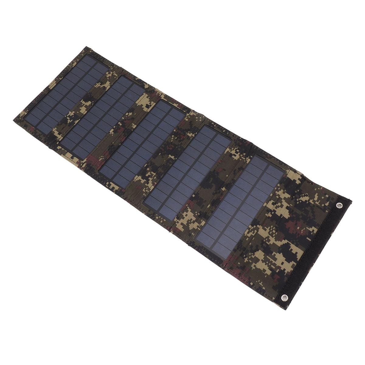 50W Portable Solar Panel Bag Monocrystalline Silicon 5 Folding Solar Panel Case for Outdoor Emergency Camouflage