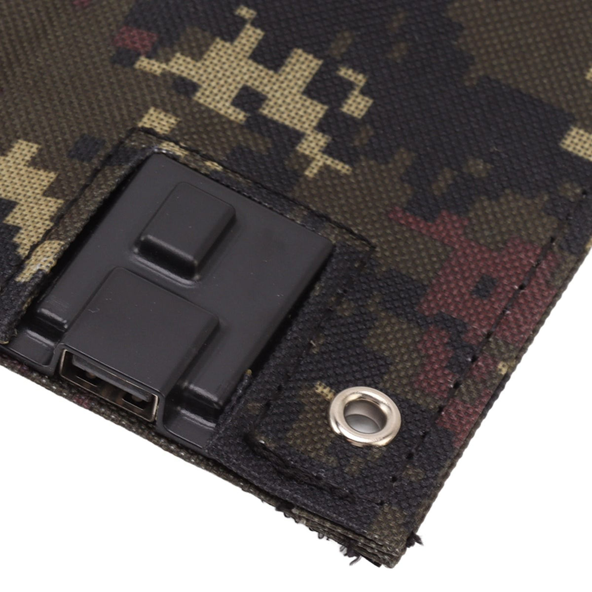 50W Portable Solar Panel Bag Monocrystalline Silicon 5 Folding Solar Panel Case for Outdoor Emergency Camouflage
