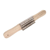 15 Inch Buffing Wheel Rake with Wooden Handle for Compound Cleaning Removing Residual Compounds Metal - 45-Degree Angle