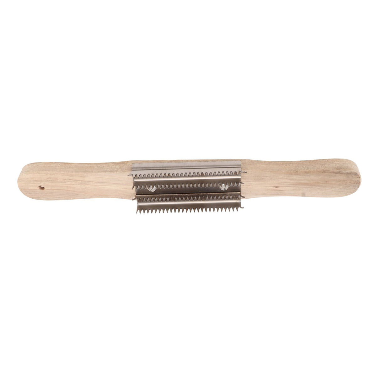 15 Inch Buffing Wheel Rake with Wooden Handle for Compound Cleaning Removing Residual Compounds Metal