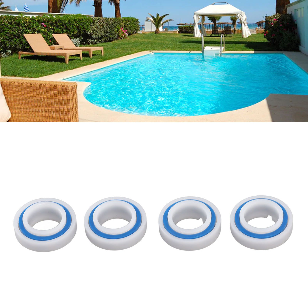 4PCS Pool Cleaner Wheel Ball Bearing C60 Wheel Ball Bearing Part Replacement for Polaris 180 280