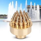 Fountain Nozzle Brass 3 Layers Adjustable Water Fountain Nozzle Spray Sprinkler for Garden Park Pond Pool Waterscape G1 Inch