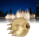 Fountain Nozzle Brass 3 Layers Adjustable Water Fountain Nozzle Spray Sprinkler for Garden Park Pond Pool Waterscape G1 Inch