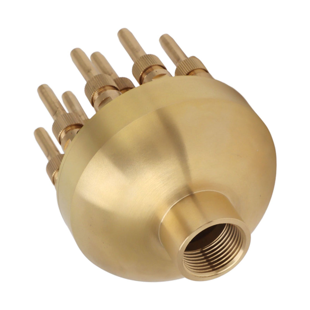Fountain Nozzle Brass 3 Layers Adjustable Water Fountain Nozzle Spray Sprinkler for Garden Park Pond Pool Waterscape G1.5 Inch