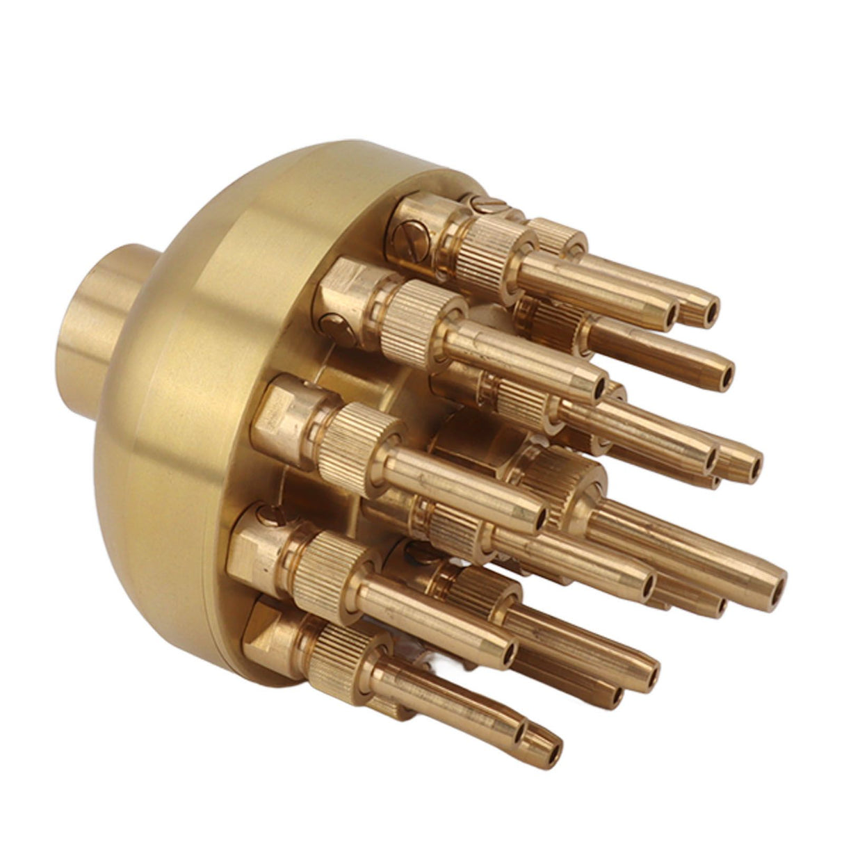 Fountain Nozzle Brass 3 Layers Adjustable Water Fountain Nozzle Spray Sprinkler for Garden Park Pond Pool Waterscape G1.5 Inch