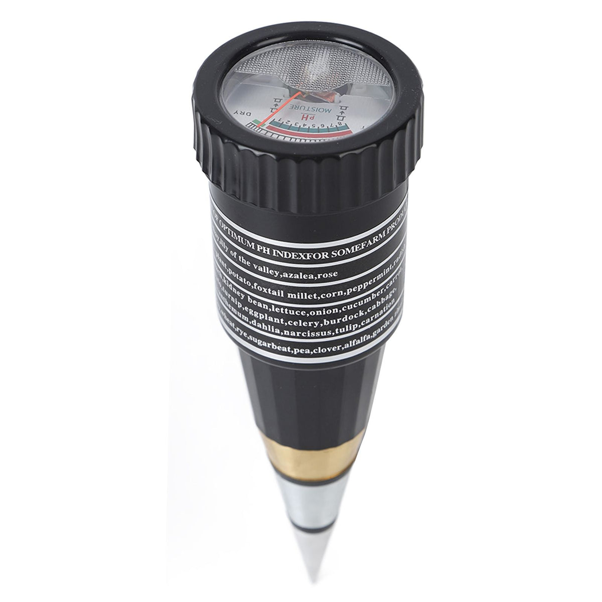 2 In 1 Soil Tester Cone Soil Moisture PH Meter Moisture Test Meter PH Detector Instrument for Outdoor Plants