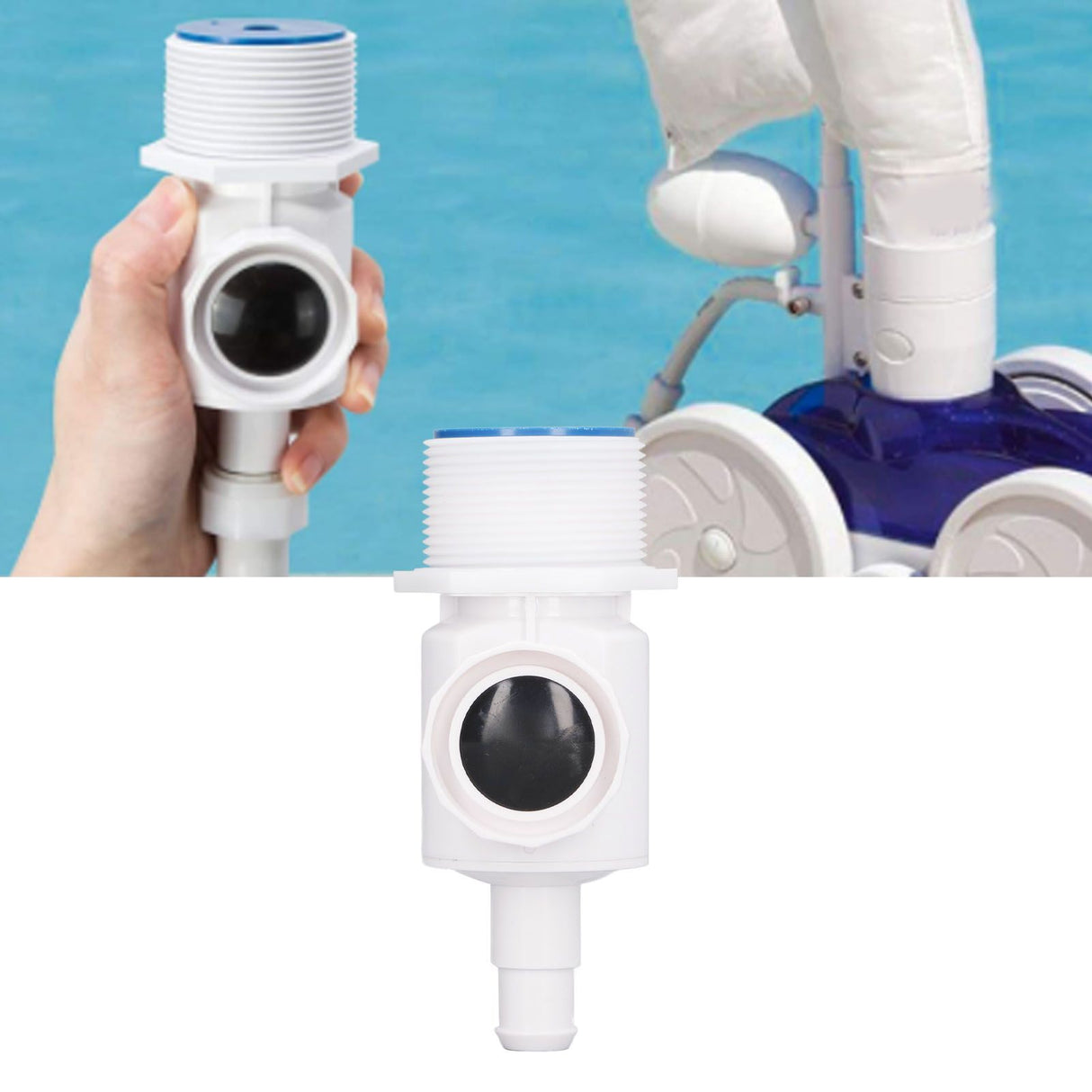 Pool Cleaner Connector Assembly Universal Wall Fitting Connector Assembly With 2pcs Nut For Polaris Zodiac 91009001