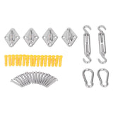 Sun Shade Sail Hardware Kit Canopy Installation Buckle Set for Rectangle and Square Awning 5mm