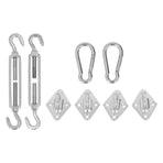 Sun Shade Sail Hardware Kit Canopy Installation Buckle Set for Rectangle and Square Awning 5mm