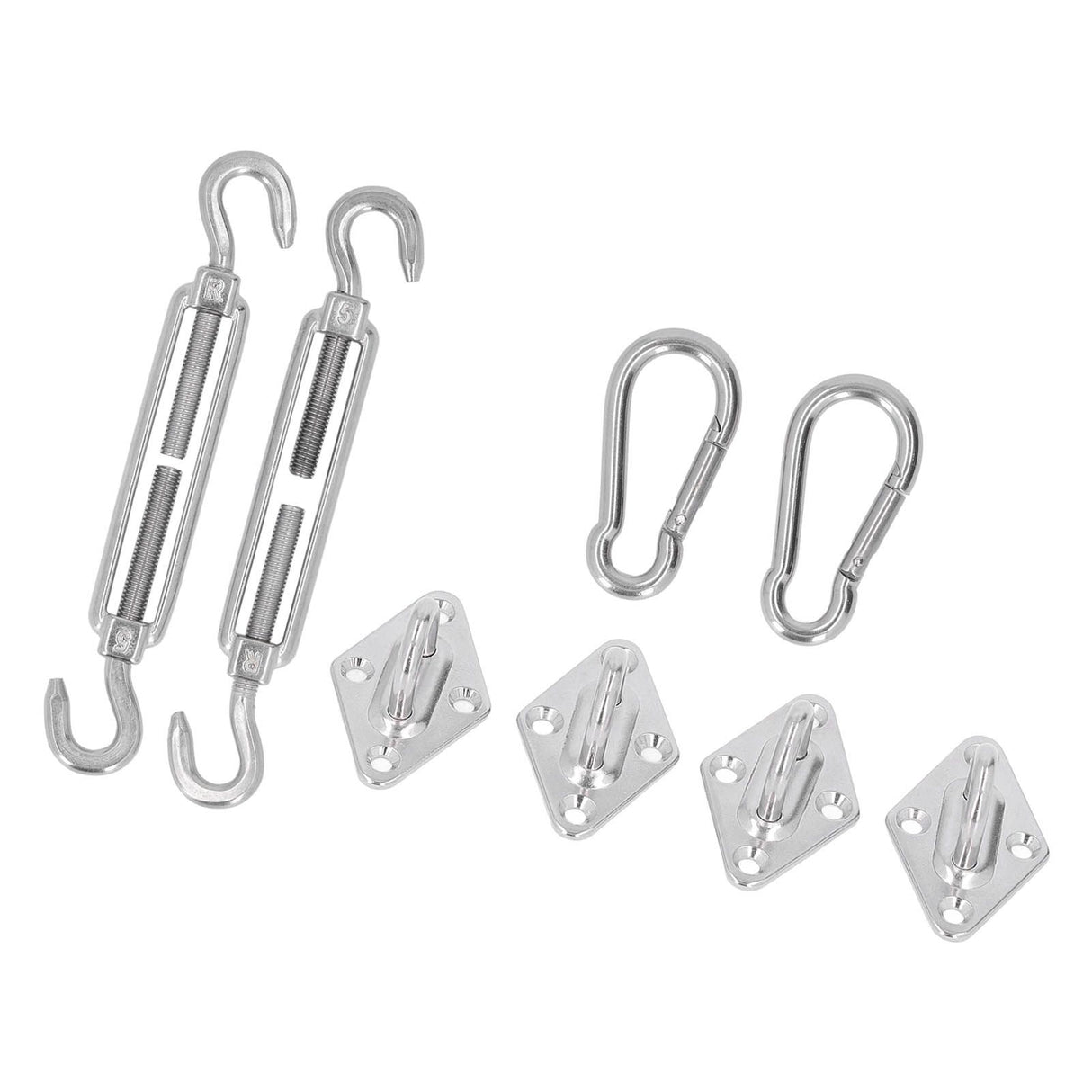 Sun Shade Sail Hardware Kit Canopy Installation Buckle Set for Rectangle and Square Awning 5mm