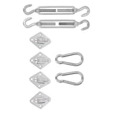 Sun Shade Sail Hardware Kit Canopy Installation Buckle Set for Rectangle and Square Awning 5mm