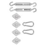Sun Shade Sail Hardware Kit Canopy Installation Buckle Set for Rectangle and Square Awning 5mm