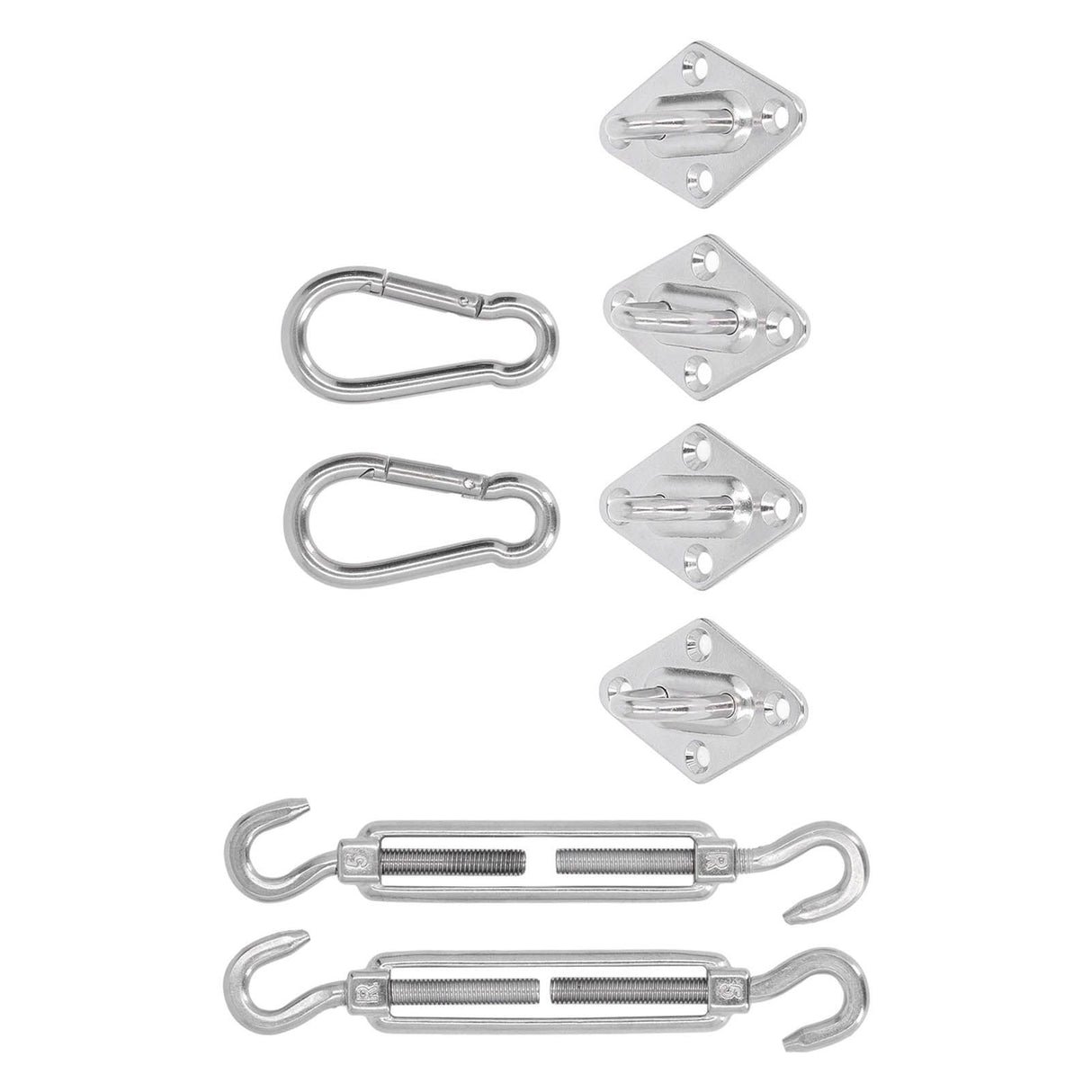 Sun Shade Sail Hardware Kit Canopy Installation Buckle Set for Rectangle and Square Awning 5mm