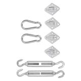 Sun Shade Sail Hardware Kit Canopy Installation Buckle Set for Rectangle and Square Awning 5mm - Rear View