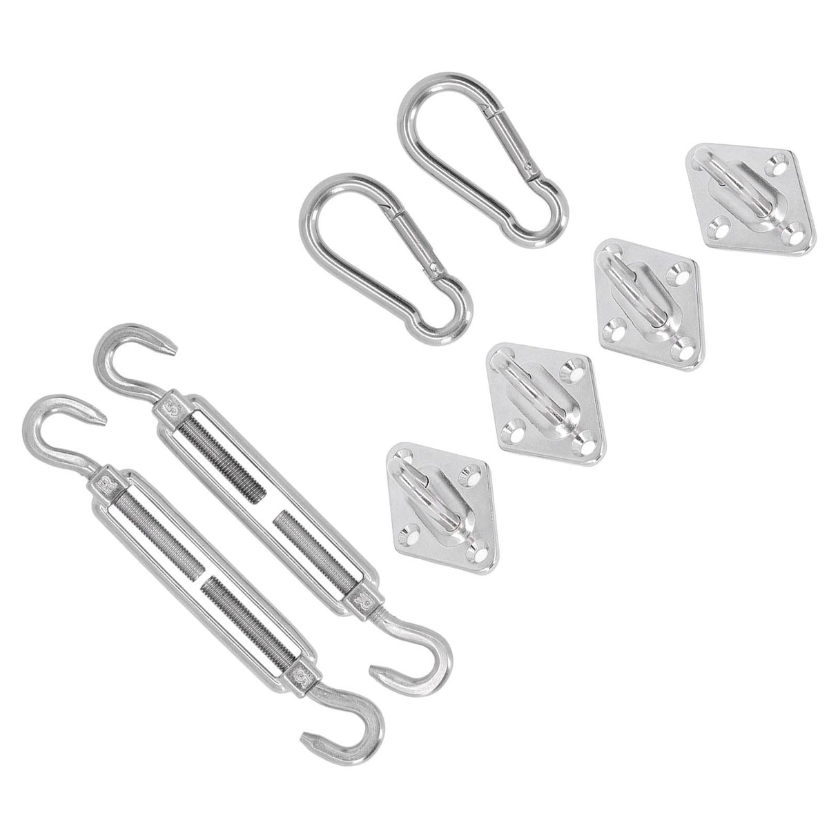 Sun Shade Sail Hardware Kit Canopy Installation Buckle Set for Rectangle and Square Awning 5mm
