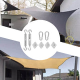 Sun Shade Sail Hardware Kit Canopy Installation Buckle Set for Rectangle and Square Awning 5mm