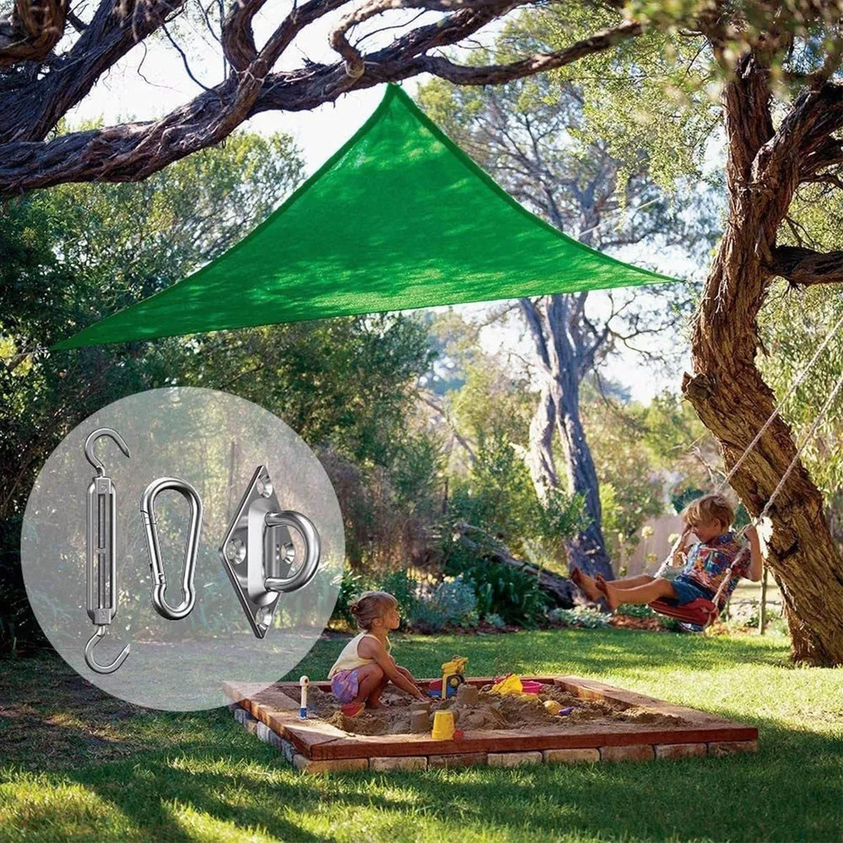 Sun Shade Sail Hardware Kit Canopy Installation Buckle Set for Rectangle and Square Awning 5mm