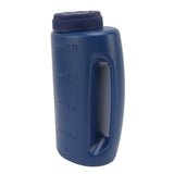 Handheld Fertilizer Spreader Hand Held Grass Seed Spreader Crop Spreading Salt Sowing Pot Blue - Top-Down View