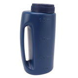 Handheld Fertilizer Spreader Hand Held Grass Seed Spreader Crop Spreading Salt Sowing Pot Blue - Rear View