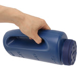 Handheld Fertilizer Spreader Hand Held Grass Seed Spreader Crop Spreading Salt Sowing Pot Blue