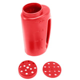 Handheld Fertilizer Spreader Hand Held Grass Seed Spreader Crop Spreading Salt Sowing Pot Red - Close-Up Angle