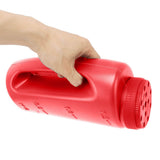 Handheld Fertilizer Spreader Hand Held Grass Seed Spreader Crop Spreading Salt Sowing Pot Red