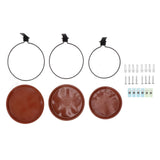 Tree Mounted Bird Feeder Tree Mounted Bird Bath Bowl with Heavy Duty Metal Ring for Backyard Terrace 3 Pot and 3 Bracket