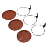 Tree Mounted Bird Feeder Tree Mounted Bird Bath Bowl with Heavy Duty Metal Ring for Backyard Terrace 3 Pot and 3 Bracket