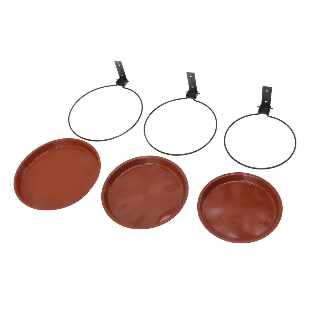 Tree Mounted Bird Feeder Tree Mounted Bird Bath Bowl with Heavy Duty Metal Ring for Backyard Terrace 3 Pot and 3 Bracket