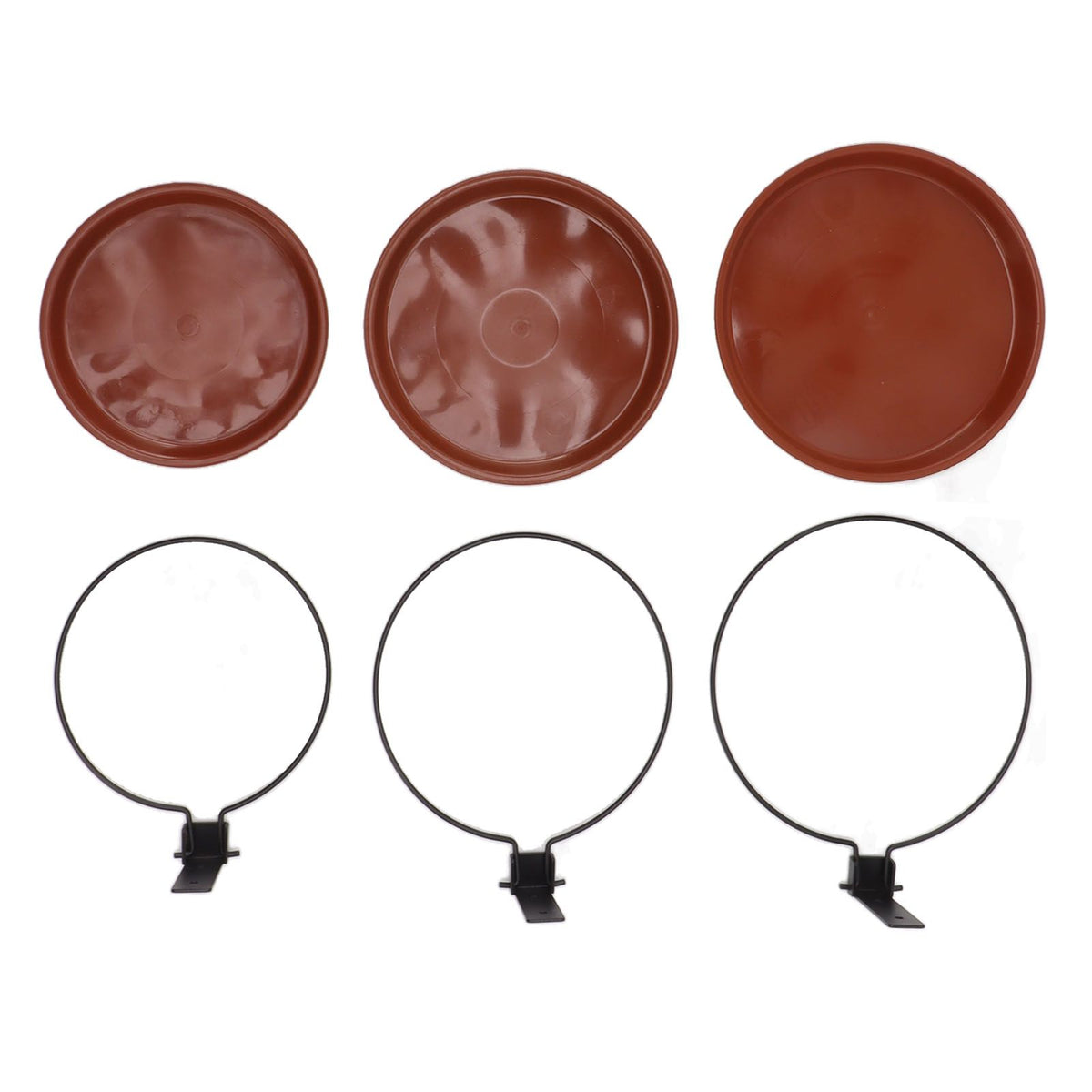 Tree Mounted Bird Feeder Tree Mounted Bird Bath Bowl with Heavy Duty Metal Ring for Backyard Terrace 3 Pot and 3 Bracket